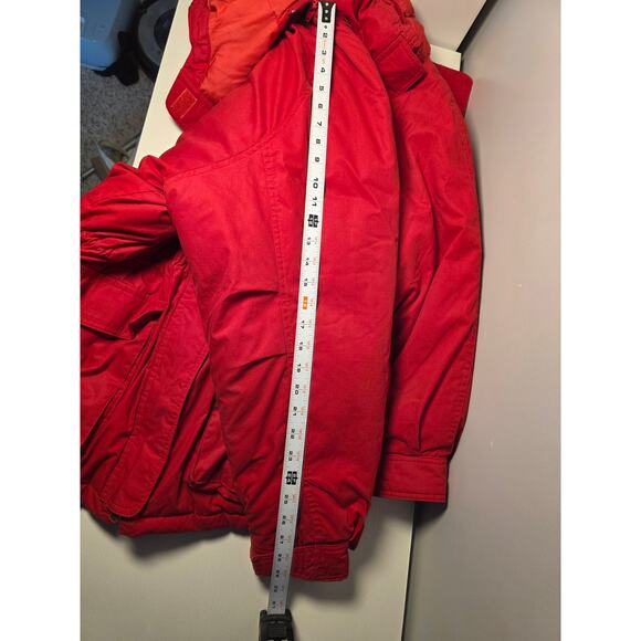 Vintage Eddie Bauer Winter Coat Womens Large Red Goose Down SnowLine Sled Puffer - Picture 6 of 10